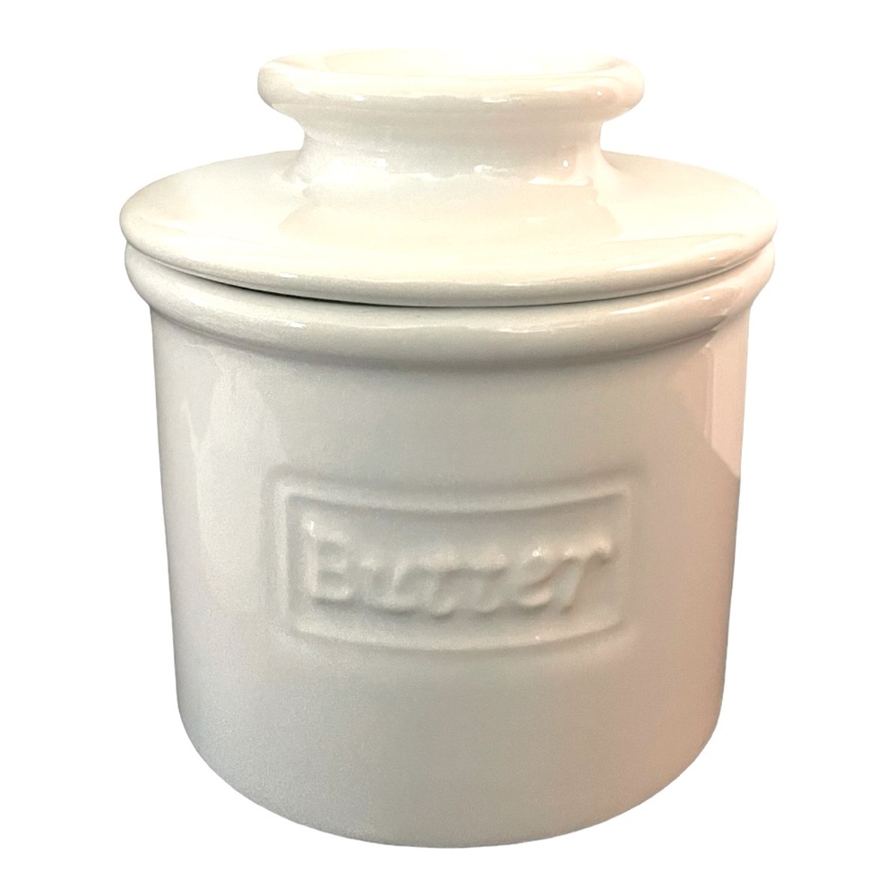 White Butter Bell Crock